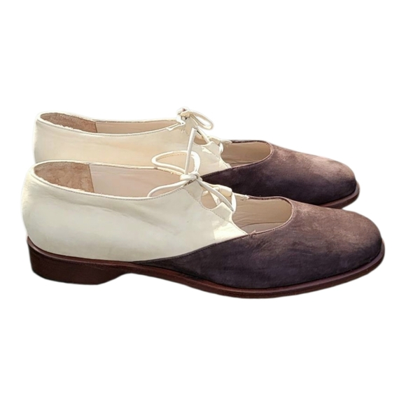 Joan Helpern Two-Tone Lace-Up Shoes New Whithout Tags - Picture 4 of 11